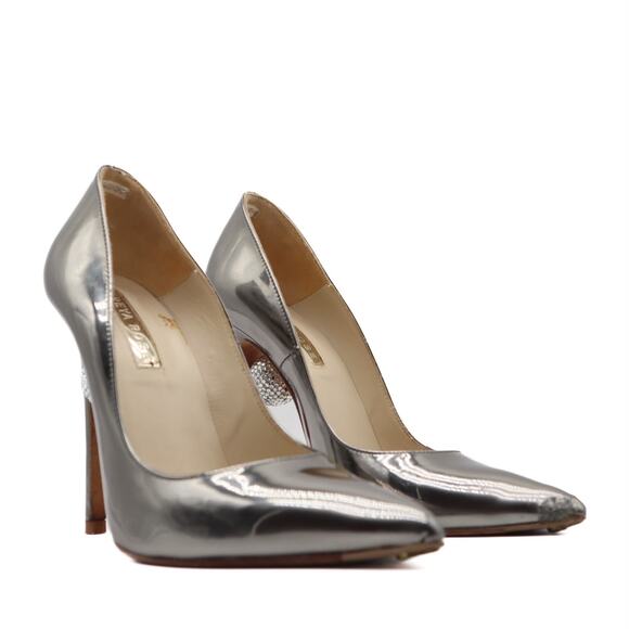 Freya Rose Aurora Chrome Disco Ball Reflective Pump Size 39 - Picture 2 of 14